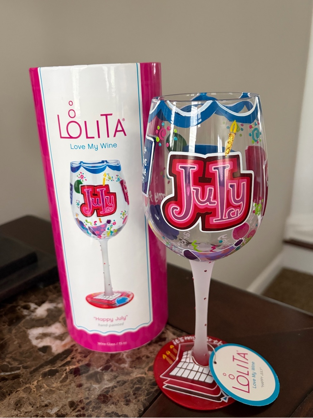 Lolita 'Happy July' Theme Wine Glass
